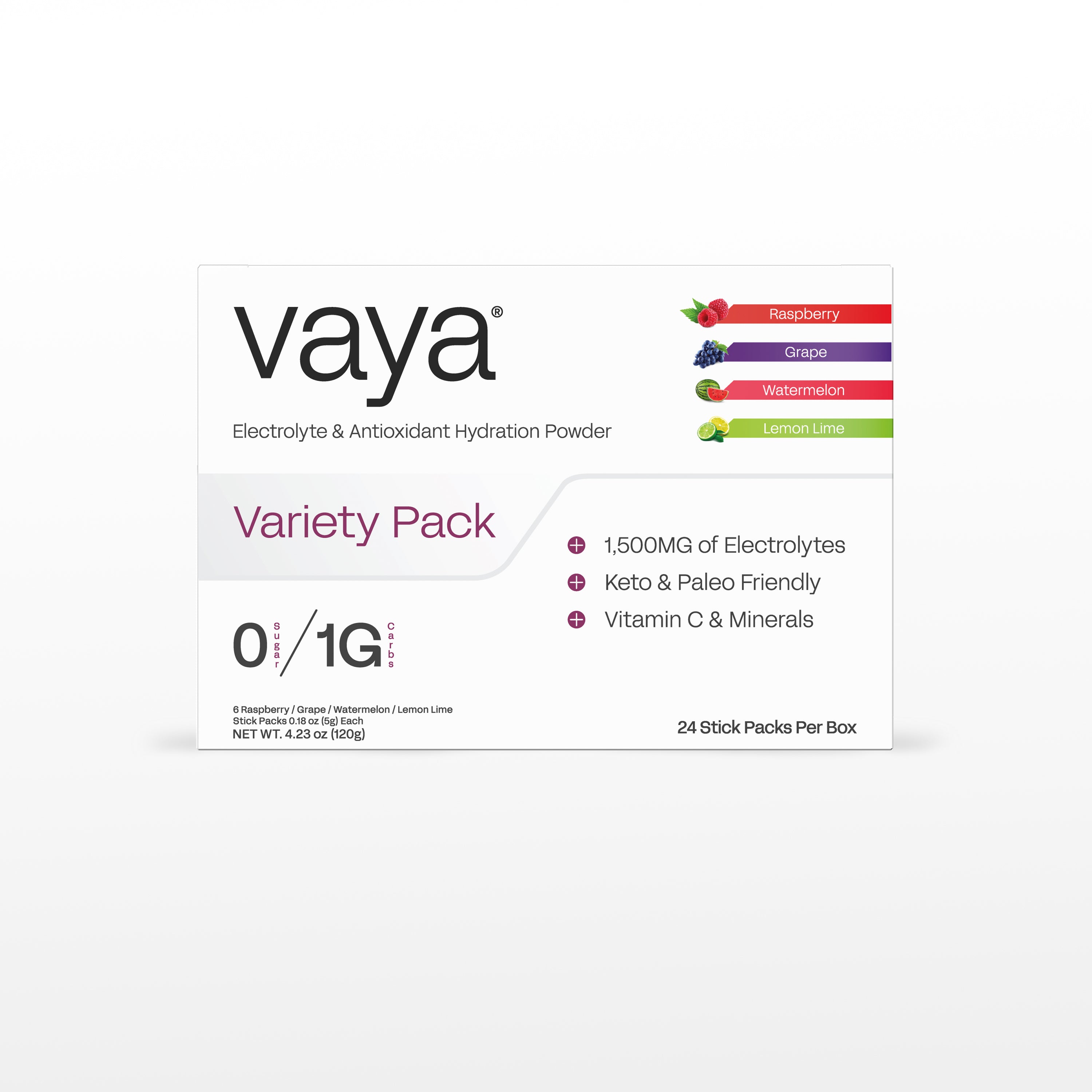 24 Pack - Sugar Free Electrolyte Powder - Variety Pack