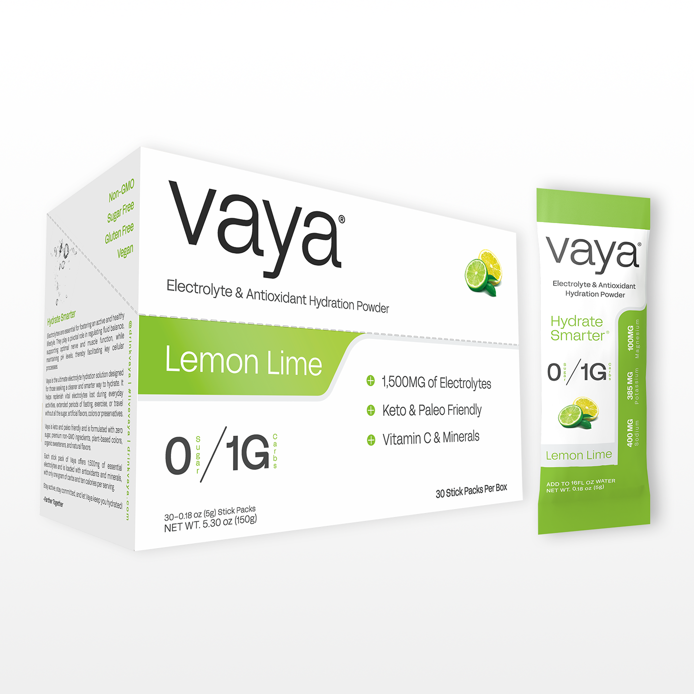 30 Pack | Sugar Free Lemon Lime Electrolyte Powder