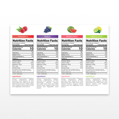 4 Pack | Sugar Free Electrolyte Powder | Discovery Pack